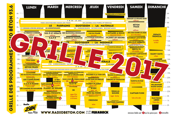 Grille des programmes de la rentrée 2017